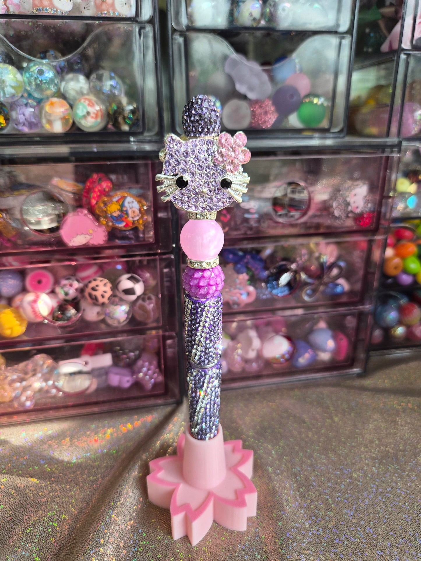 Purple Bling kitty