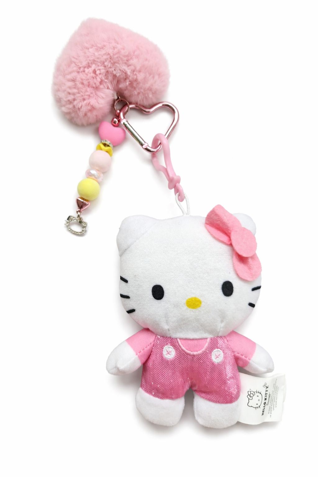 HK Pink pompom keychain