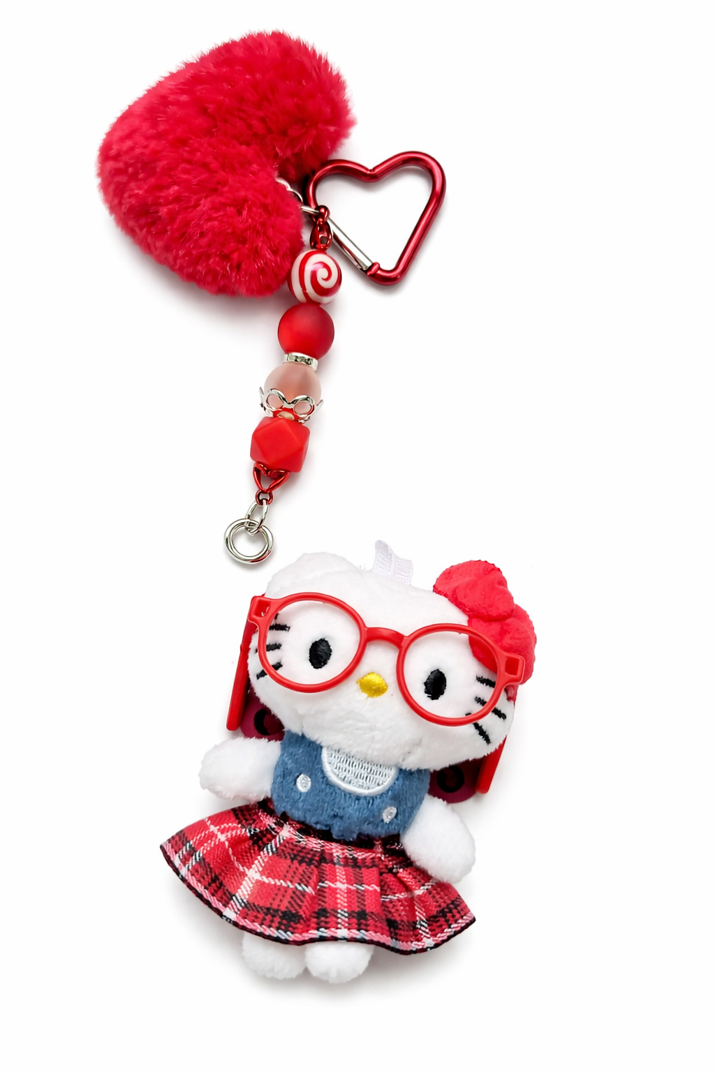 HK red pompom Keychain