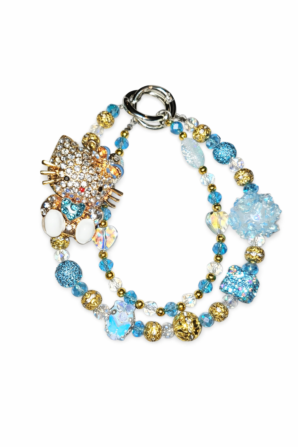Blue hk body bag chain